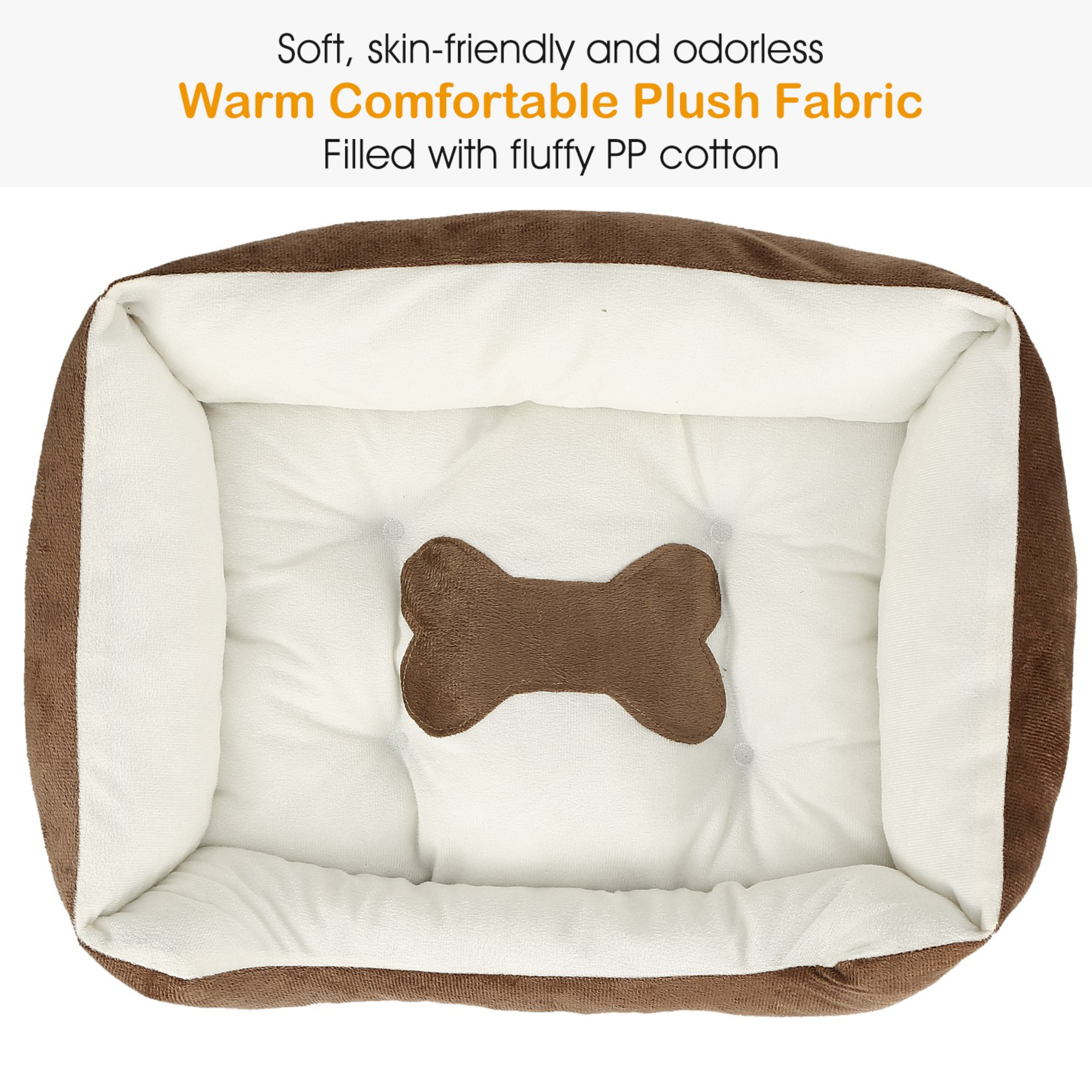 Premium Plush Pet Bed – Fluffy PP Cotton Filling for Dogs & Cats