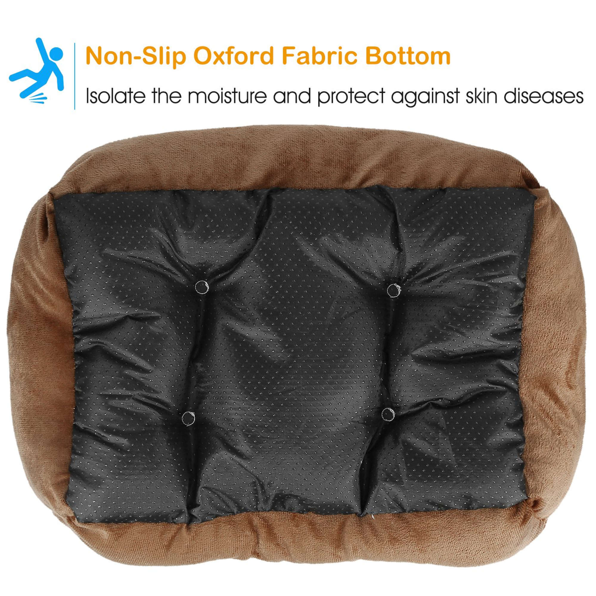 Premium Plush Pet Bed – Fluffy PP Cotton Filling for Dogs & Cats