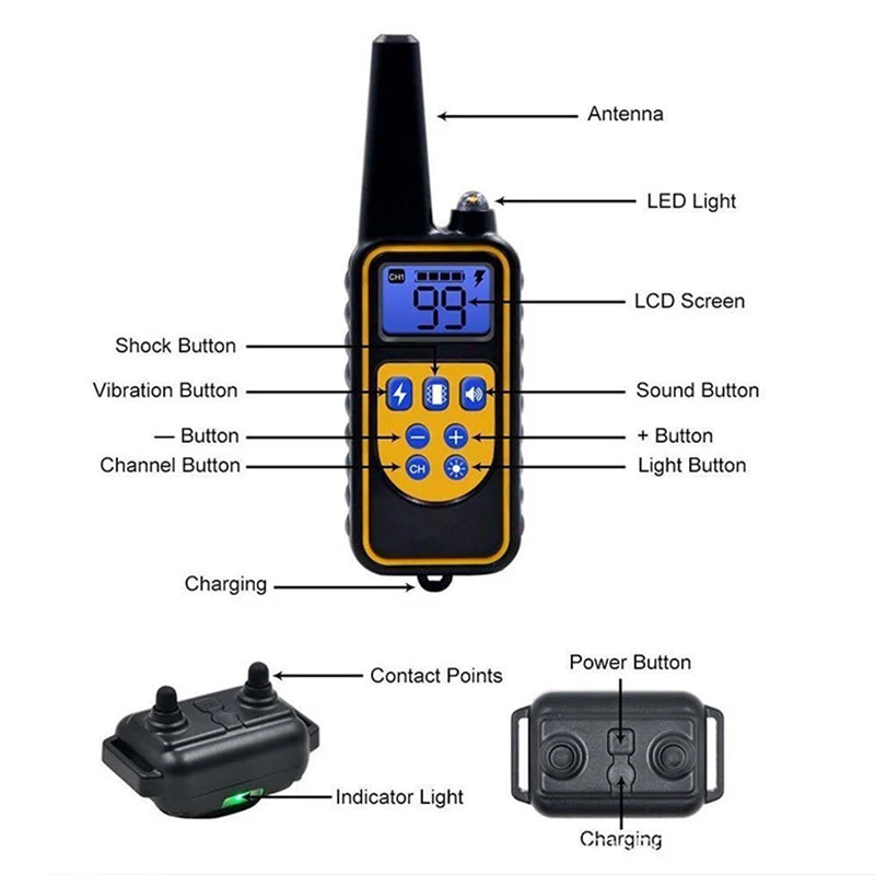 Dog Bark Control Collar – Electric Shock & Vibration Training Device